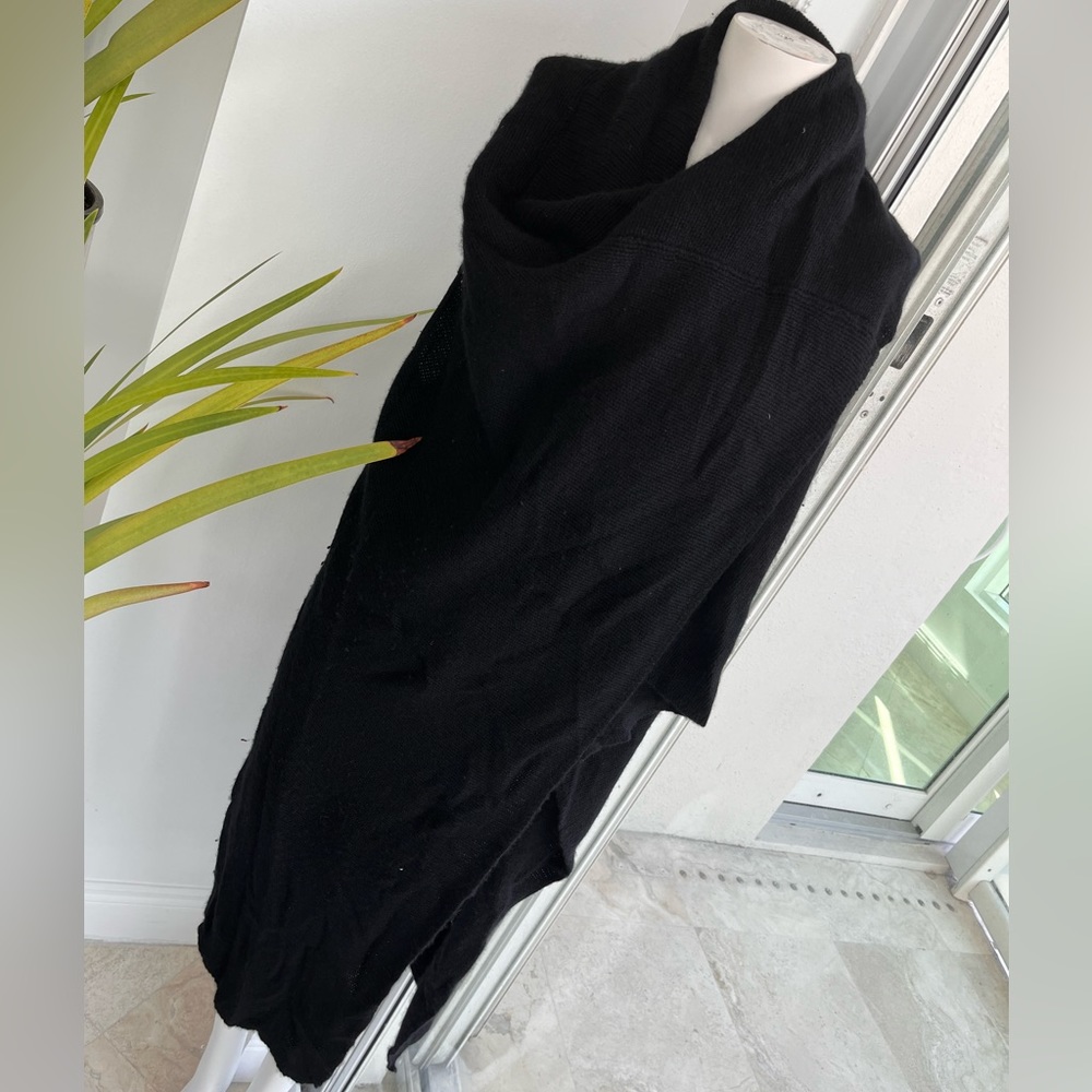 Denis Colomb 100% Cashmere Knit Black Large Scarf Wrap S - #StevieNicks